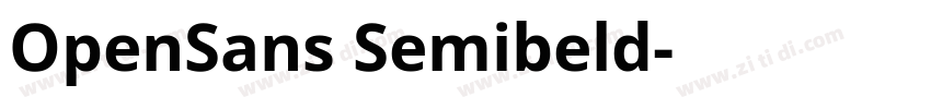 OpenSans Semibeld字体转换